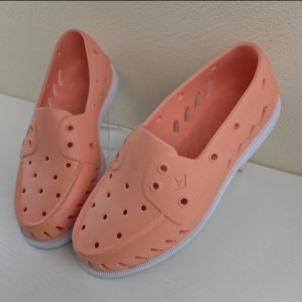 Sperry Top-Sider A/O Float Women's Size 8.5-9 White/Peach Boat Shoes